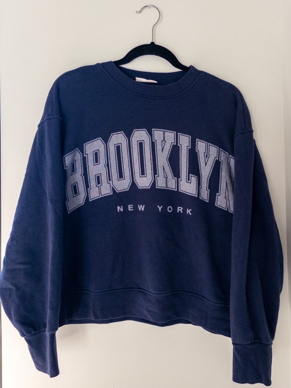 Altar'd State Brooklyn New York Crewneck Sweatshirt Navy Blue